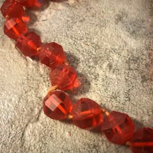 Grandmas Czech Glass Choker Antique Burnt Orange